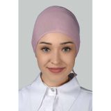 Altobeh Kadın Pratik Dikişsiz Bağcıklı Kaymayan Tesettür Penye Bone - Koyu Pembe