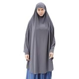 Altobeh Kadın Tesettür Medine İpeği Çarşaf Üstü Peçeli Sufle Hijab, Füme