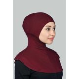 Altobeh Kadın Tesettür Pratik Boyunluklu Hijab - Sporcu Bone - Bordo - Standart