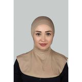 Altobeh Kadın Tesettür Pratik Boyunluklu Hijab - Sporcu Bone - Koyu Bej - Standart
