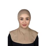 Altobeh Kadın Tesettür Pratik Boyunluklu Hijab - Sporcu Bone, Koyu Bej