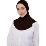 Altobeh Kadın Tesettür Pratik Boyunluklu Hijab - Sporcu Bone - Koyu Kahverengi - Standart