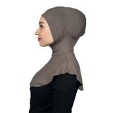 ALTOBEH Kadın Tesettür Pratik Boyunluklu Hijab - Sporcu Bone Koyu Vizon