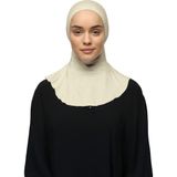 Altobeh Kadın Tesettür Pratik Boyunluklu Hijab - Sporcu Bone - Krem - Standart