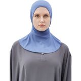 Altobeh Kadın Tesettür Pratik Boyunluklu Hijab - Sporcu Bone - Mavi - Standart - Saks