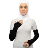 Altobeh Parmak Geçmeli Penye Tesettür Kolluk Siyah - Standart