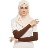 Altobeh Pratik Tesettür Kolluk Penye Namaz Kolluğu Düz - Çikolata - Standart