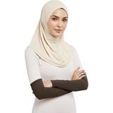 Altobeh Pratik Tesettür Kolluk Penye Namaz Kolluğu Düz - Koyu Kahverengi - Standart