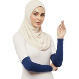 Altobeh Pratik Tesettür Kolluk Penye Namaz Kolluğu Düz - Koyu Mavi - Standart