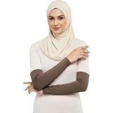 Altobeh Pratik Tesettür Kolluk Penye Namaz Kolluğu Düz - Koyu Vizon - Standart