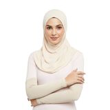 Altobeh Pratik Tesettür Kolluk Penye Namaz Kolluğu Düz Koyukrem