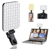 ALTSON 60 LED Taşınabilir Özçekim Işık Video Konferans Aydınlatma Klip ve Kamera Tripod Adaptörü ile Şarj Edilebilir 2200mAh CRI 97+, Telefon iPhone için 3 Işık Modu Web Kamerası Dizüstü Fotoğraf