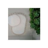 ALTUN CARPET 2Lİ SAÇAKLI PELÜŞ HALI BANYO PASPAS TAKIMI KAYMZ TABAN 1 ADET 60X100+ 1 ADET 50X60
