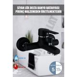 Altun Siyah Mix Banyo Duş Bataryası Aç Kapa Musluk