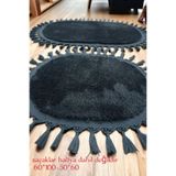 Altun TYBBANYOGFNG170414480 2Li Antirasit Lüx Post Pelüş Ponpon Saçakli Jel Kaymaz Hali Banyo Paspasi
