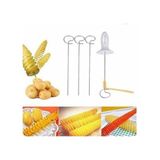 Altus 126620223 Spiral Patates Dilimleyici Seti, Paslanmaz Çelik Şişler Ve Kesici İle Patates Twister Makinesi 2 Adet + Saklama Tabanı