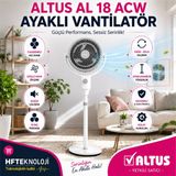 Altus 3 Hız Ayarı ve Aroma Bölmesi ile Al 18 Acw Ayaklı Vantilatör - Beyaz