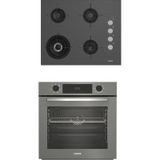 Altus ALA 189 DG Woklu - 322 G Turbo Gri 2'li Cam Ankastre Set