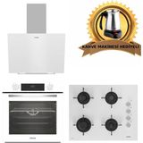 Altus Ankastre Set Beyaz Cam 570 W Turbo Fırın 9 Programlı A+ Enerji Sınıfı