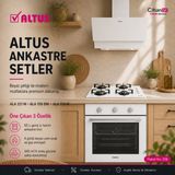 Altus Ankastre Set Beyaz Cam Set Ala 321 W - Ala 159 Dw - Ala 510 W )