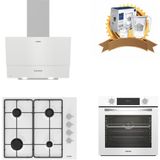 Altus Beyaz Cam Ankastre Set 510 Hw- 310 W Çelik Ocak - 322 W Turbo