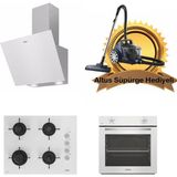 Altus Beyaz Cam Ankastre Set 570 W - 159 Dw- 310 Hw - (Altus Süpürge )