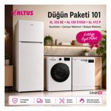 Altus Düğün Paketi 101 Al 355 Be Buzdolabı + Al cm 81050 Çamaşır Makinesi + Al 413 P Bulaşık Makinesi