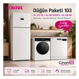 Altus Düğün Paketi 103 Al 375 Xe Buzdolabı + Al cm 91050 D Çamaşır Makinesi + Al 445 Nx Bulaşık Makinesi