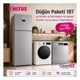 Altus Düğün Paketi 107 Al 376 Xıe Buzdolabı + Al cm 121460 D Çamaşır Makinesi + Al 445 Nıx Bulaşık Makinesi