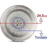 Altus Mikrodalga Fırın Döner Cam Tabak 24,5cm Çapında Tırnaklı Borcam Tepsi Orijinal