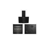 Altus Turbo Siyah Cam Ankastre Set (Ala 322 B - 159 Db - 510 B)