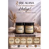Alubrella 2'li Amber Plastik Kavanoz, A4 9'lu Vintage Etiket - 1 - 350 ml