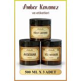 Alubrella 3'lü Amber Kavanoz ve Kozmetik Temalı Etiketleri - 1 - 350 ml