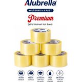 Alubrella Premium Koli Bandı 6 Adet, 45 mm x 100 mt - Şeffaf - yok