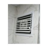 Alücan Alüminyum Fanlı Banyo Havalandırma Menfezi, (İÇ ÖLÇÜ 40X40 CM, BEYAZ)- Duvar Boşluğuna Geçme Sistem