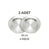 Alüminyum 2 Adet 4 Kişilik 26Cm Kadayıf Künefe Tatlı Pişirme Tepsisi Tabağı