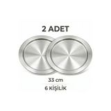 Alüminyum 2 Adet 6 Kişilik 33Cm Kadayıf Künefe Tatlı Pişirme Tepsisi Tabağı