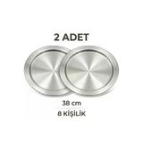 Alüminyum 2 Adet 8 Kişilik 38Cm Kadayıf Künefe Tatlı Pişirme Tepsisi Tabağı