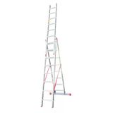 Alüminyum 3 Parçalı Sürgülü A Tipi Merdiven 3 X 10 Basamak Endüstriyel Tip 8 Metre