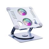 Alüminyum 360 Derece Ayarlanabilir Metal Laptop Standı Rgb Çift Fanlı Sogutucu Premium Serisi Notebook Tutucu