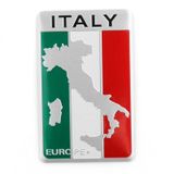 Alüminyum 3D Metal Italyan Bayrağı Sticker