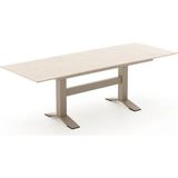 Alüminyum Açılır Bahçe Masası Ahşap Görünümlü 180/240 cm Bej