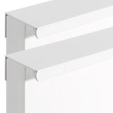 Alüminyum Alaşımlı Görünmez Çekme Kolları(Wit,Length 150mm) | Çok Renkli 120-1200mm: Mutfak Dolapları Kapılar Çekmeceler Depolama Mobilyaları için