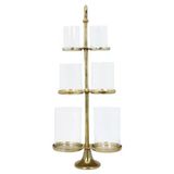 Alüminyum Altın 6 Lı Mumluk 71 Cm Ak.ıj0006