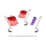 Alüminyum Ayarlanabilir Tablet Standı, 360 Derece Döndürülebilir, /ipad/ipad Mini/ipad Pro 12,9 Inç Herhangi Bir Telefon/tablet 4-13 Inç, Ev, Ofis, Mutfak ve Yatak Kullanımına Uygun (Beyaz) - Option-1 - 001-Renkli