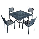 Alüminyum Bahçe Teras Masa Sandalye Takımı Cg724 Renkli