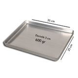 Alüminyum Baklava Tepsisi 25x35x3 Cm 600 Gr Gri