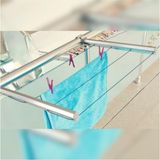 Alüminyum Balkon Çamaşır Askılığı (Çamaşır Ipi Hediyeli)