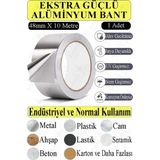 Alüminyum Bant 10 Metre 1 Paket Aliminyum Folyo Yapışkanlı Band Aspiratör Soba Borusu Tamir Sıcaklığ