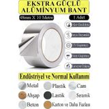 Alüminyum Bant 10 Metre 1 Paket Aliminyum Folyo Yapışkanlı Band Aspiratör Soba Borusu Tamir Sıcaklığa Dayanıklı Yanmaz